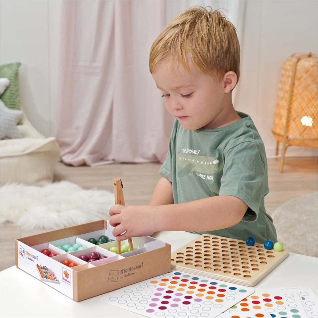 Eichhorn: Montessori Играчка за развитие с топчета и щипки изображение 4