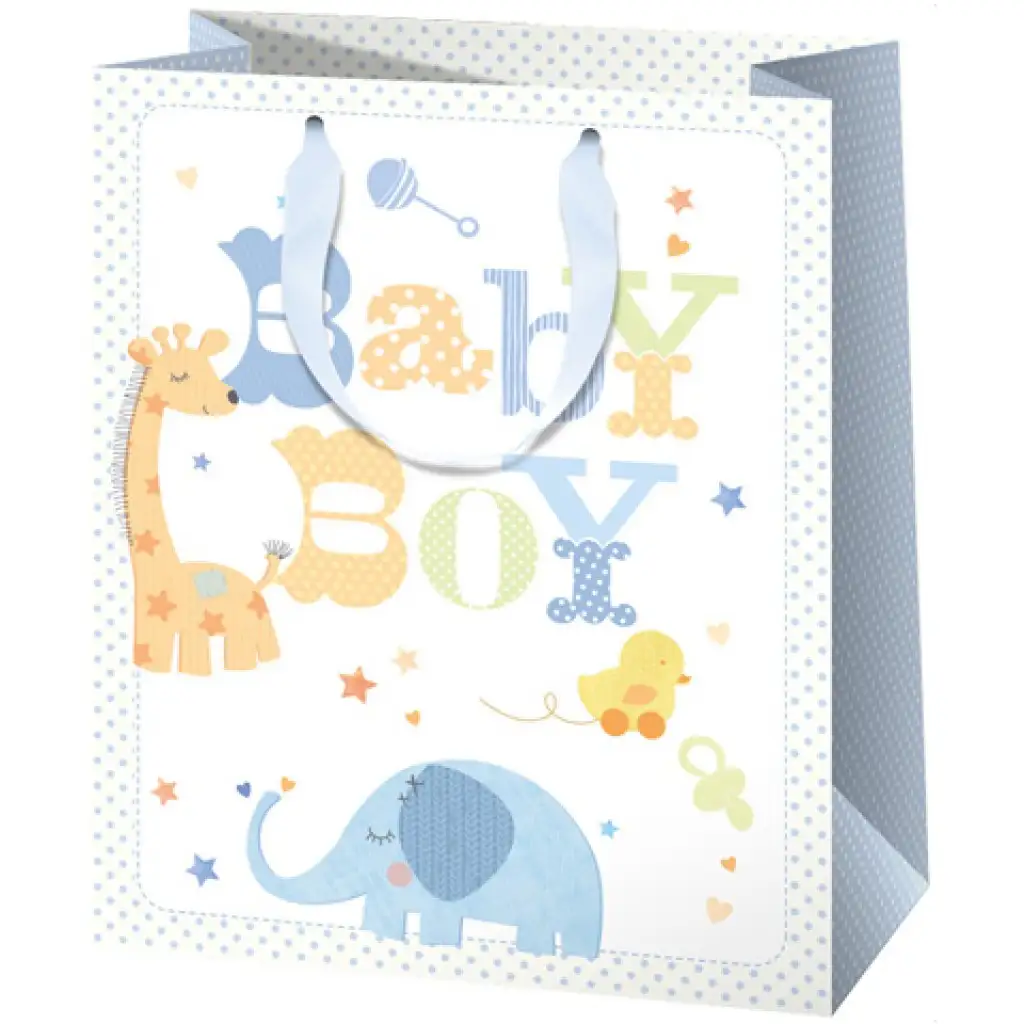 Ексклузивна голяма подаръчна чанта Baby Boy 27x33x14cm изображение 1