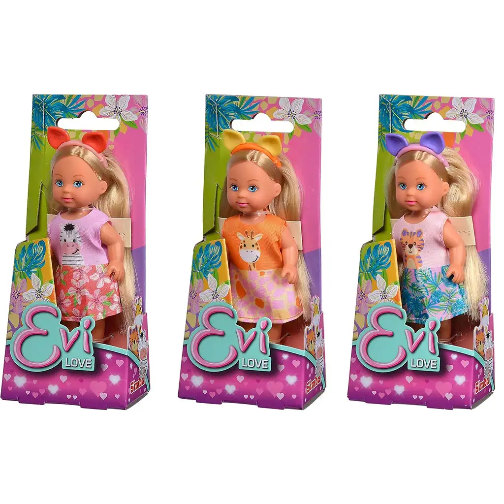 Еви Лав Кюти кукла в животинска дрешка в различни варианти 12см - Simba Toys изображение 1