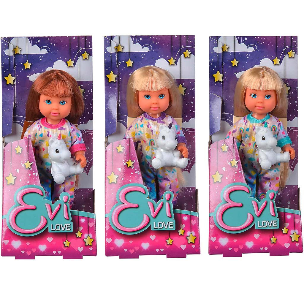 Evi Love: Еви кукла в пижама с еднорог в различни варианти - Simba Toys изображение 1