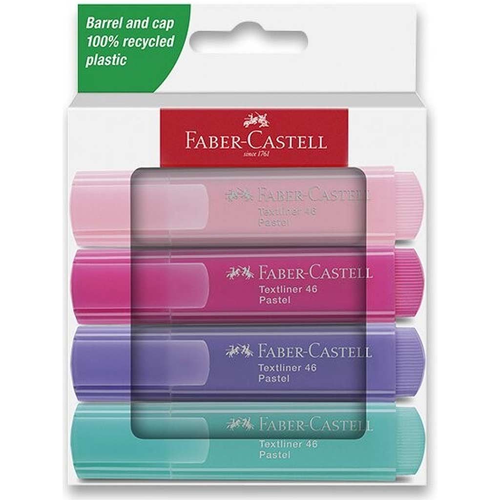 Faber-Castell: 1546 Маркер за текст в пастелни цветове, комплект от 4 бр. изображение 1
