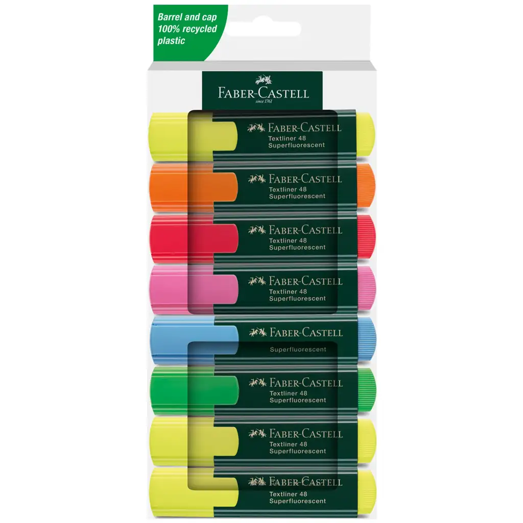 Faber-Castell: 1548 Флуоресцентен комплект маркери за текст 8 броя изображение 1