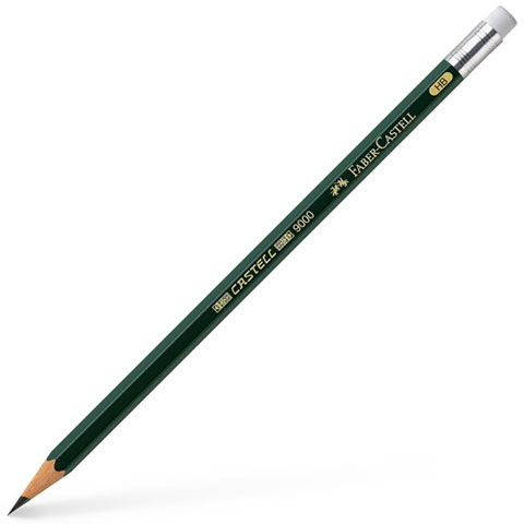 Faber-Castell: Castell 9000 графитен молив с гумичка HB изображение 1