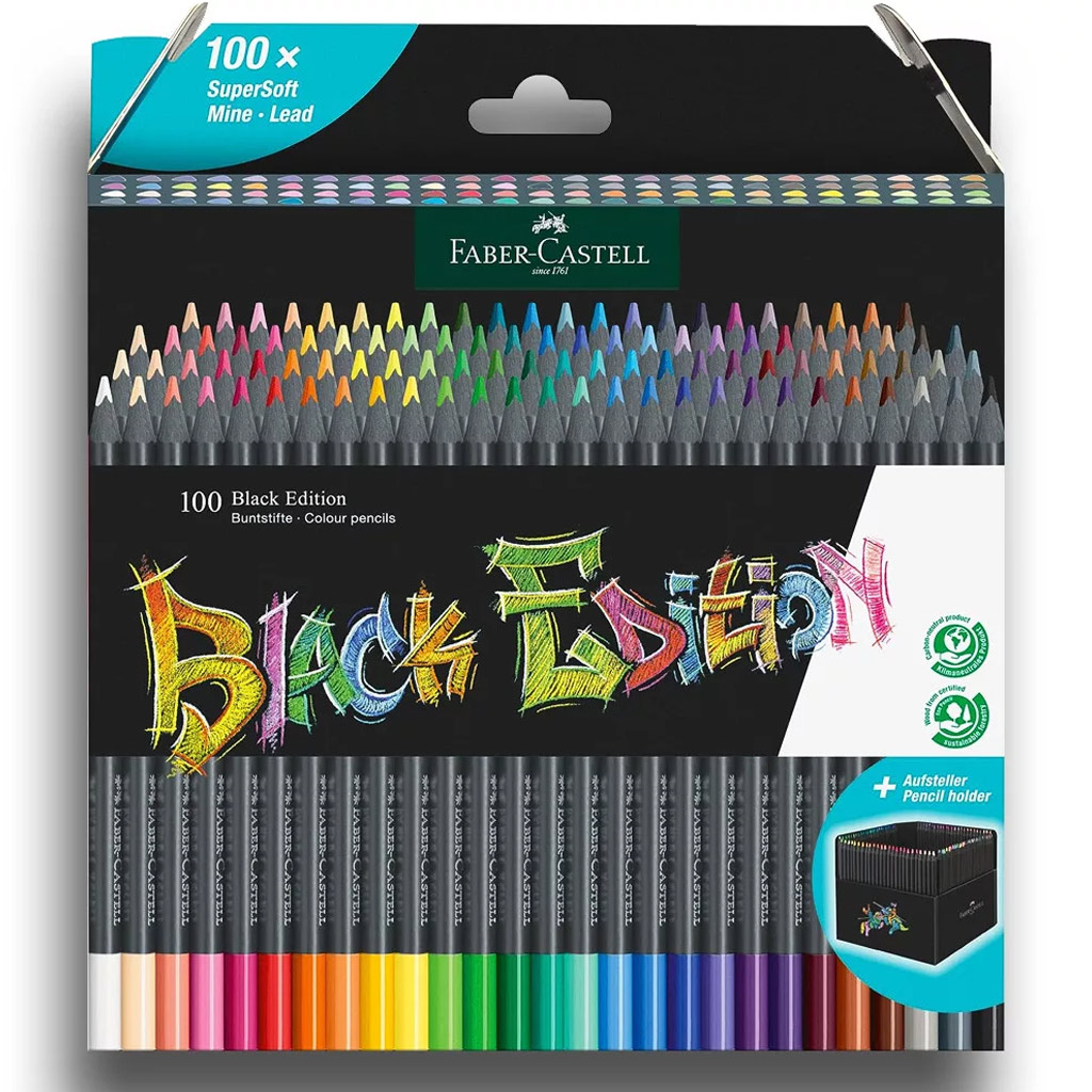 Faber-Castell: Черна серия цветни моливи комплект 100бр. изображение 1