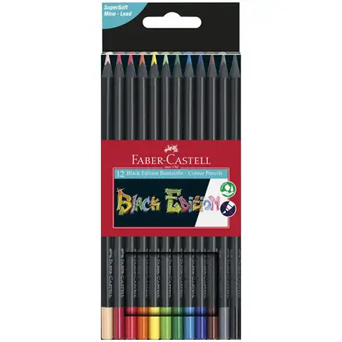 Faber-Castell: Черна серия цветни моливи комплект 12бр. изображение 1