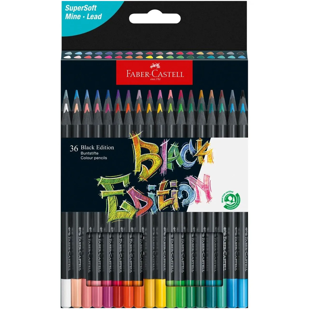 Faber-Castell: Черна серия цветни моливи комплект 36бр. изображение 1
