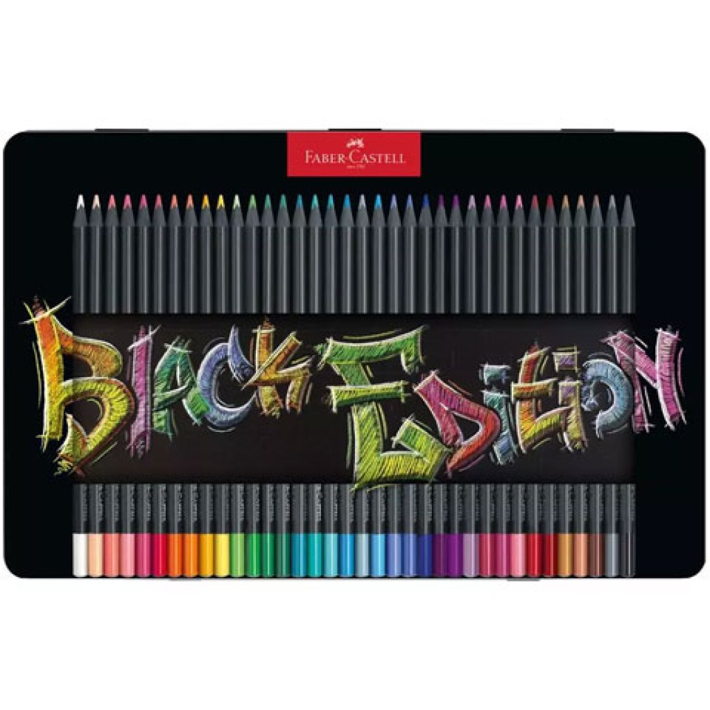Faber-Castell: Черна серия цветни моливи комплект от 36 броя в метална кутия изображение 1