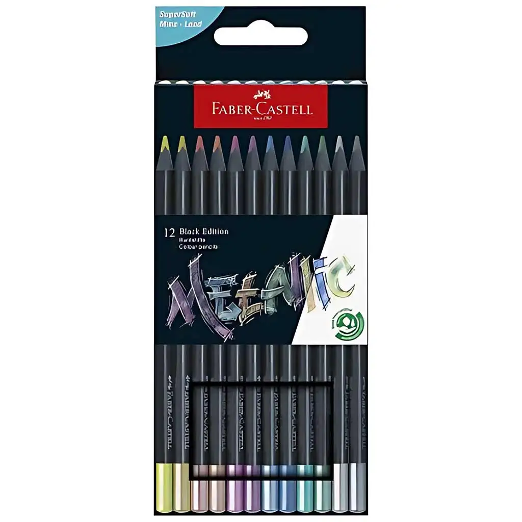 Faber-Castell: Черна версия метален цвят цветни моливи комплект 12бр изображение 1
