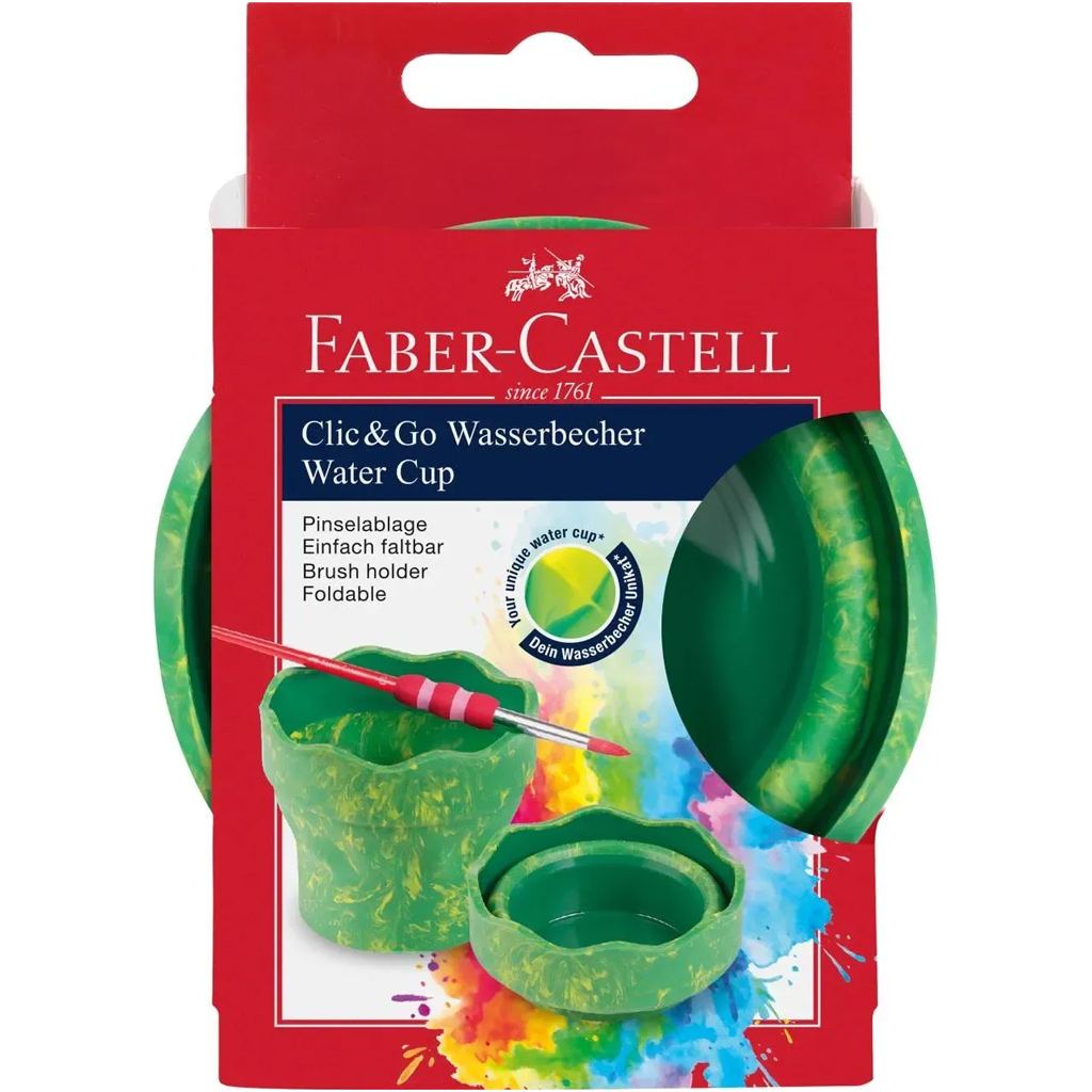 Faber-Castell: Click and Go зелена мраморна четка изображение 1
