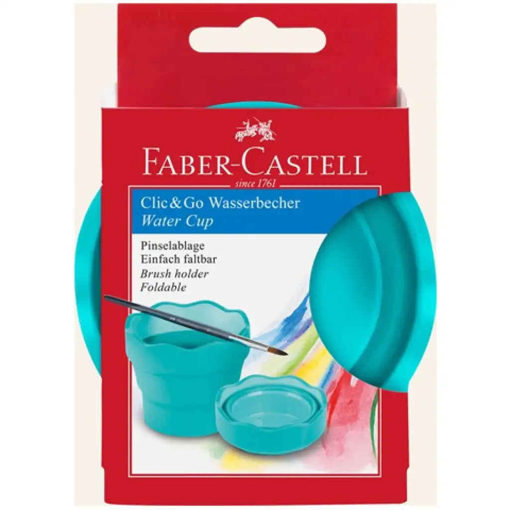 Faber-Castell: Click&Go чаша за четки в тюркоазен цвят изображение 1