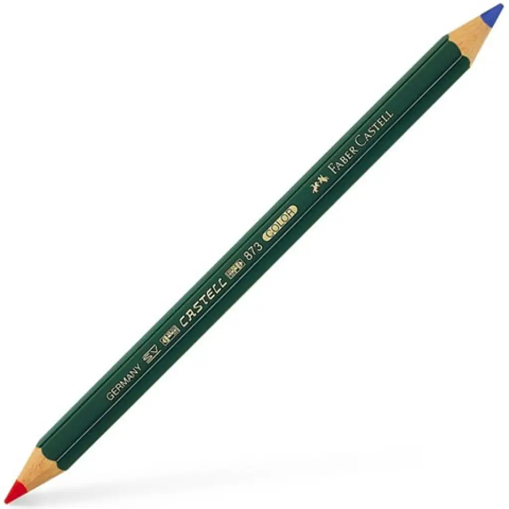 Faber-Castell: Дебел син-червен пощенски молив изображение 1