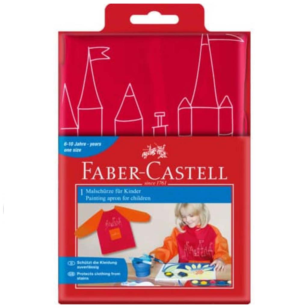 Faber-Castell: детска бояджийска престилка в червено-оранжев цвят изображение 1