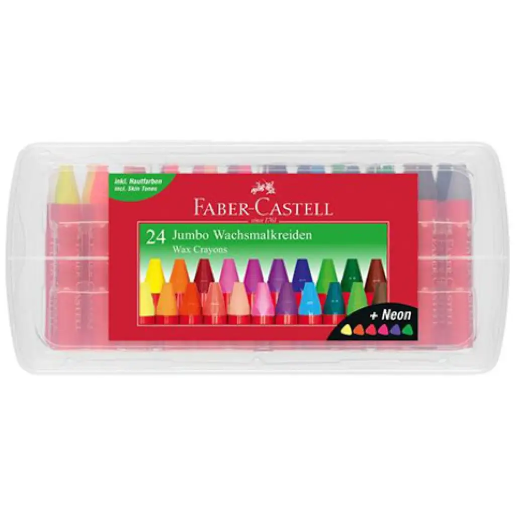Faber-Castell: Джъмбо триъгълни восъчни пастели 24бр. комплект изображение 1