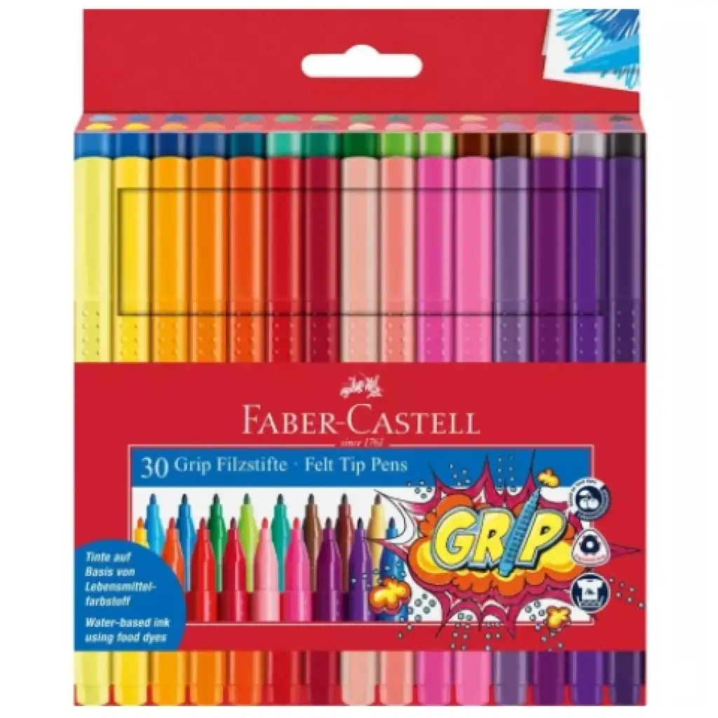 Faber-Castell: Grip 30бр. цветни флумастери комплект изображение 1