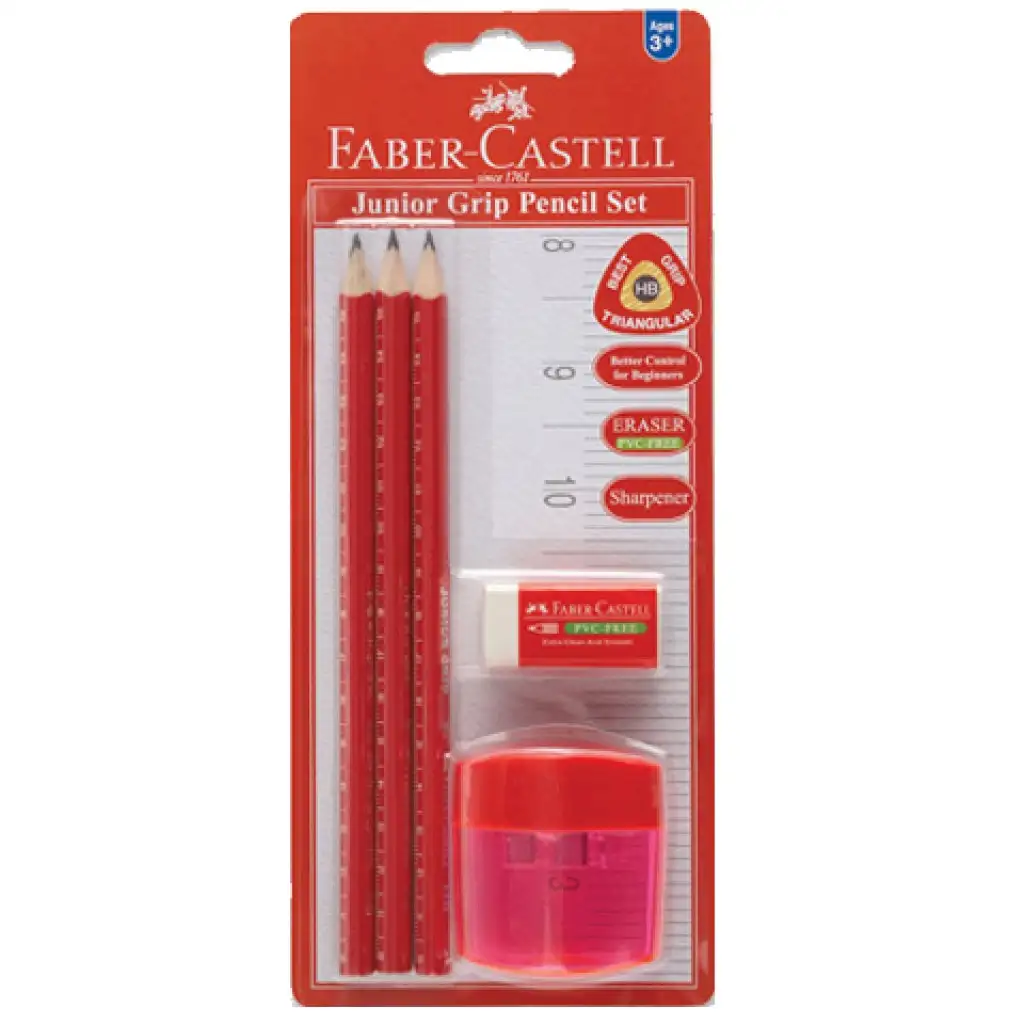 Faber-Castell: Grip Junior 3бр графитен молив комплект изображение 1