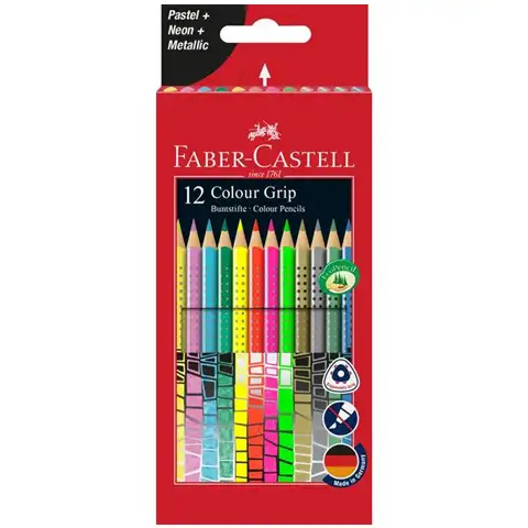 Faber-Castell: Grip комплект цветни моливи 12бр. изображение 1