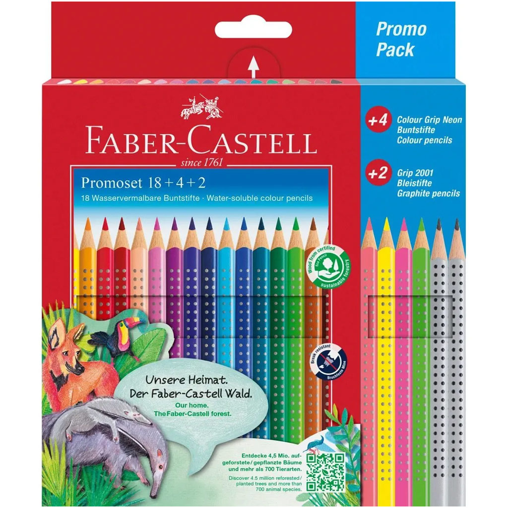 Faber-Castell: Grip комплект цветни моливи 18+6бр. изображение 1