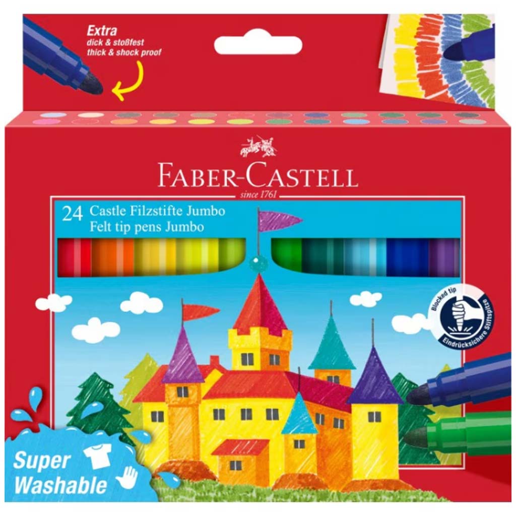 Faber-Castell Jumbo Флумастер Комплект – 24 бр „Замък” комплект изображение 1