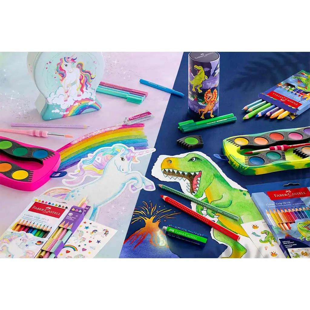 Faber-Castell: Jumbo GRIP с динозаври комплект цветни моливи 8+2бр. изображение 2
