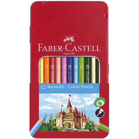 Faber-Castell: Комплект цветни моливи 12бр. в метална кутия изображение 1