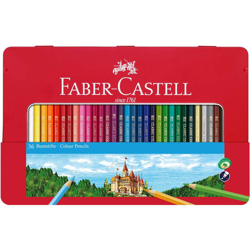 Faber-Castell: Комплект цветни моливи в метална кутия 36бр. изображение 1