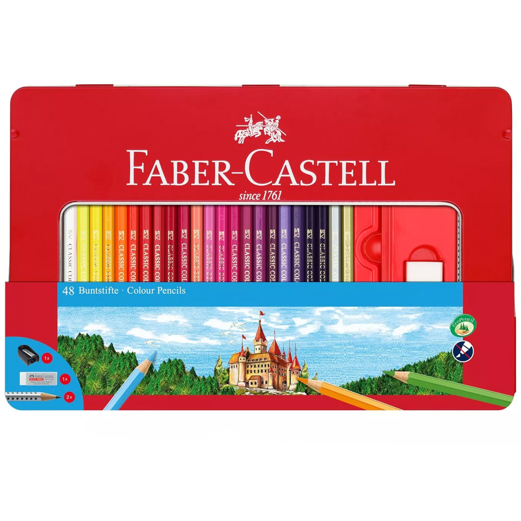Faber-Castell: Комплект цветни моливи в метална кутия 48бр. изображение 1