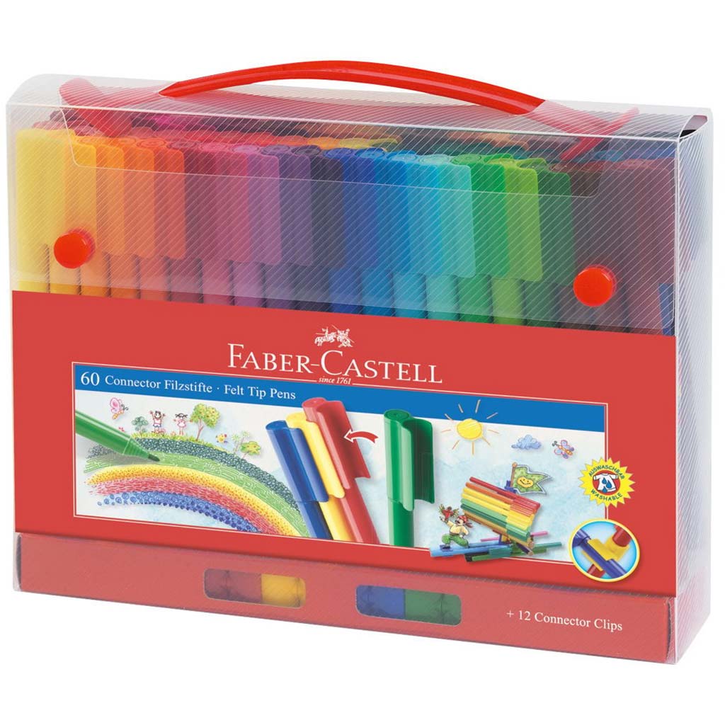 Faber-Castell: Комплект маркери Connector – комплект от 60 броя в практична кутия изображение 1