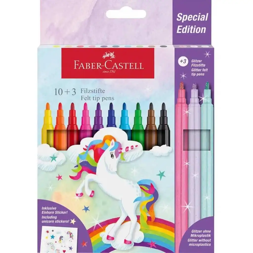 Faber-Castell: комплект с 13 флумастера с еднорози изображение 1
