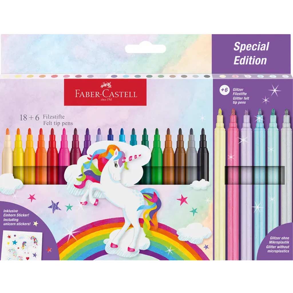 Faber-Castell: комплект флумастери с 24 броя с еднорози изображение 1