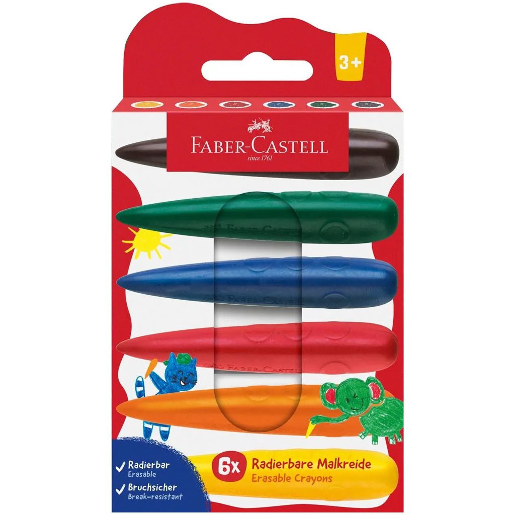 Faber-Castell: Комплект восъчни пастели с форма на капка, 6 бр. изображение 1