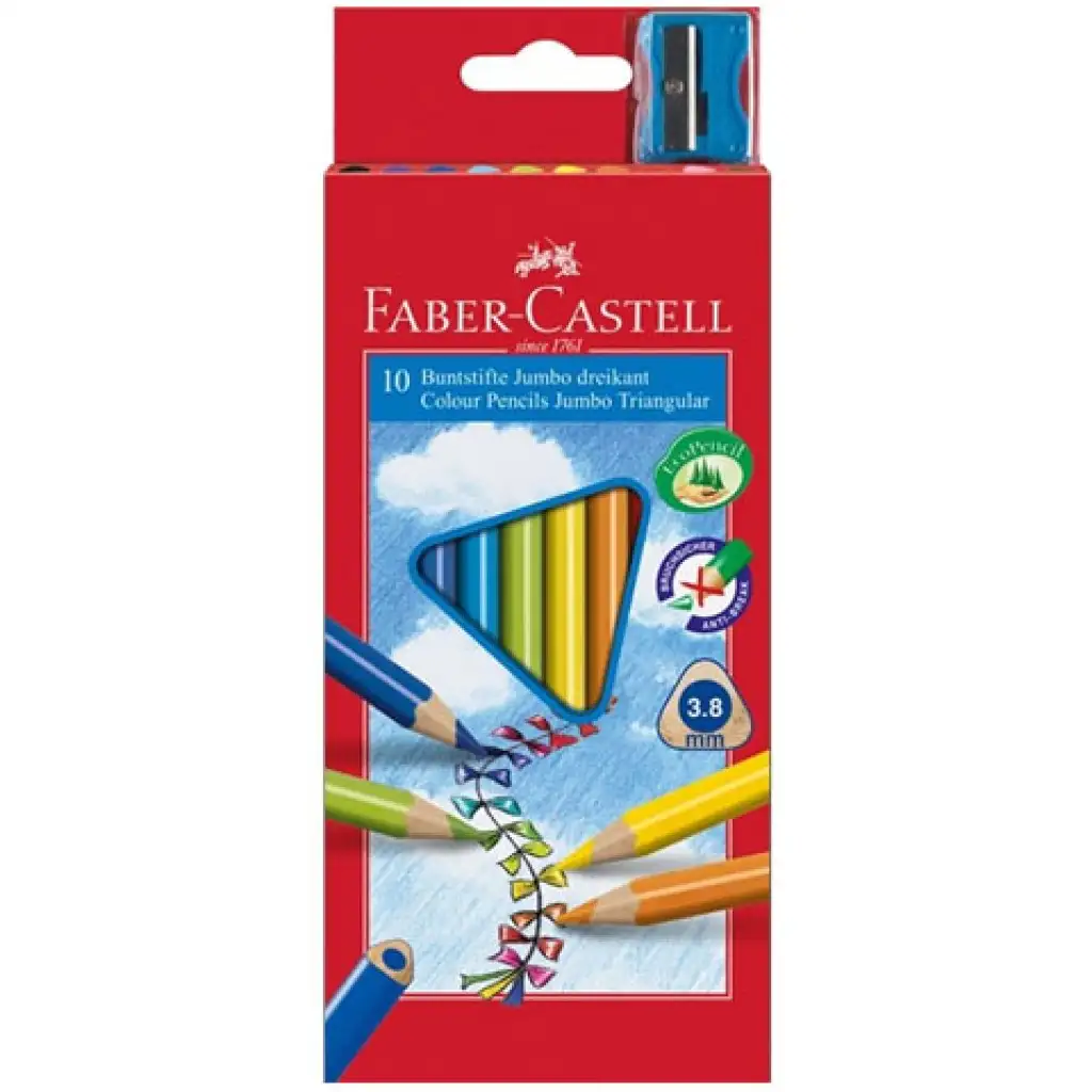 Faber-Castell: Младши цветни моливи с острилка 10бр. изображение 1
