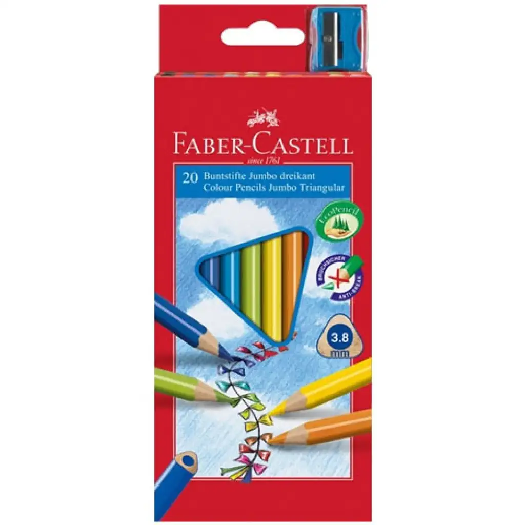 Faber-Castell: Младши цветни моливи с острилка 20бр изображение 1