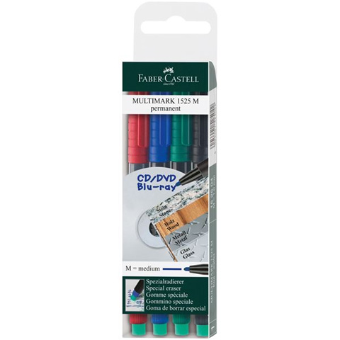 Faber-Castell: Multimark алкохолен флумастер M 1mm 4бр комплект изображение 1