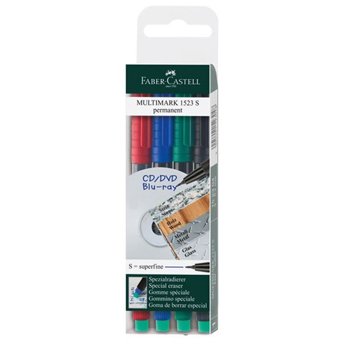 Faber-Castell: Multimark алкохолен флумастер S 0,4mm 4бр комплект изображение 1