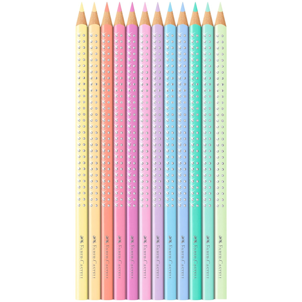 Faber-Castell: Sparkle 12бр. пастелни цветни моливи в метална кутия изображение 2