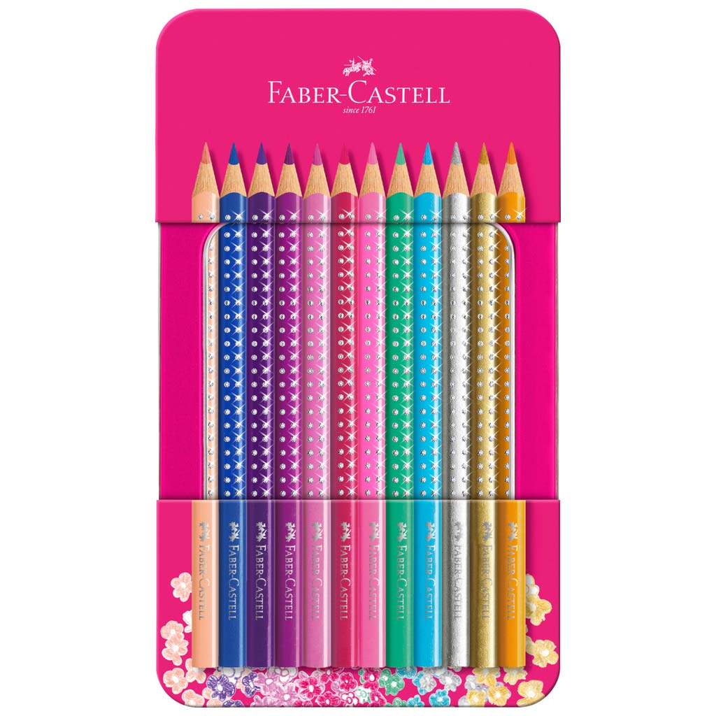 Faber-Castell: Sparkle комплект от 12 цветни молива в метална кутия изображение 1