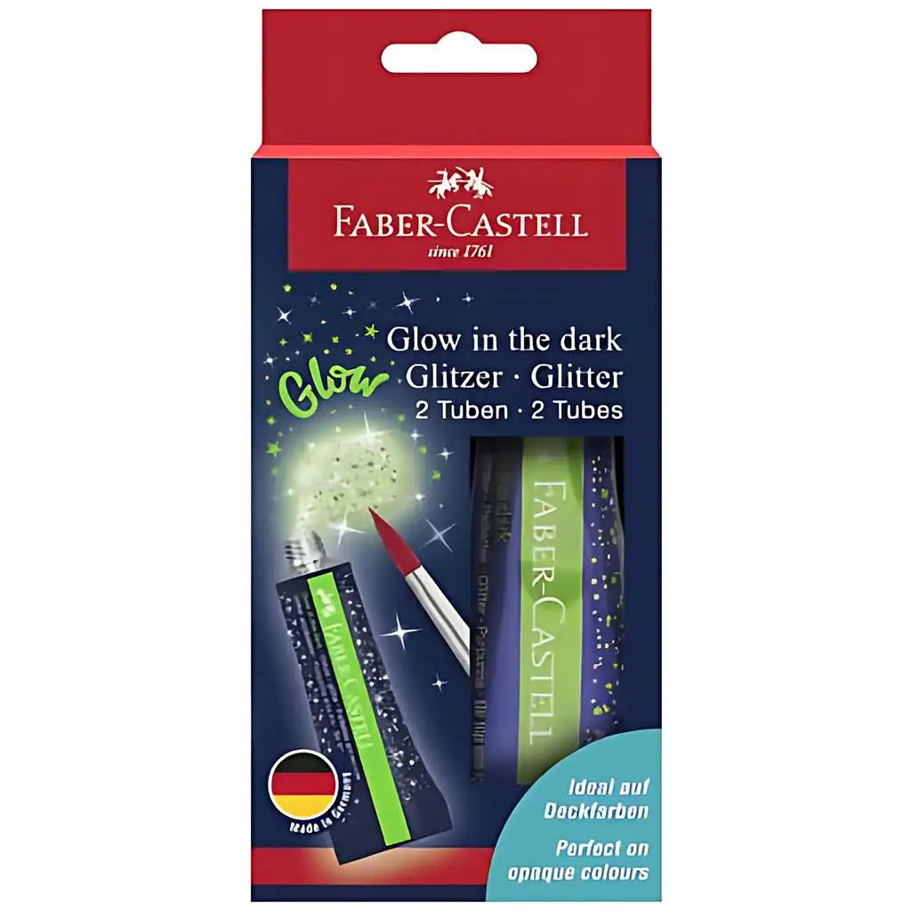 Faber-Castell: Светещ в тъмното блестящ лепило 2x12ml изображение 1