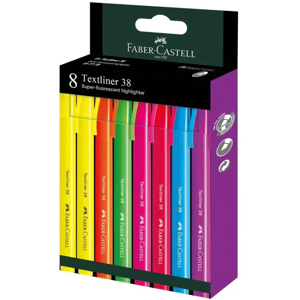 Faber-Castell: Textliner 38 Комплект флуоресцентни маркери 8 броя изображение 1