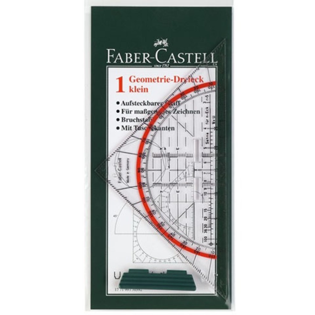 Faber-Castell: Триъгълна линийка с ъгломер изображение 1
