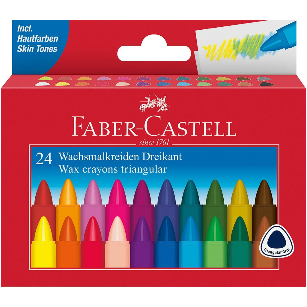 Faber-Castell: Триъгълни Jumbo восъчни пастели 24бр. комплект изображение 1
