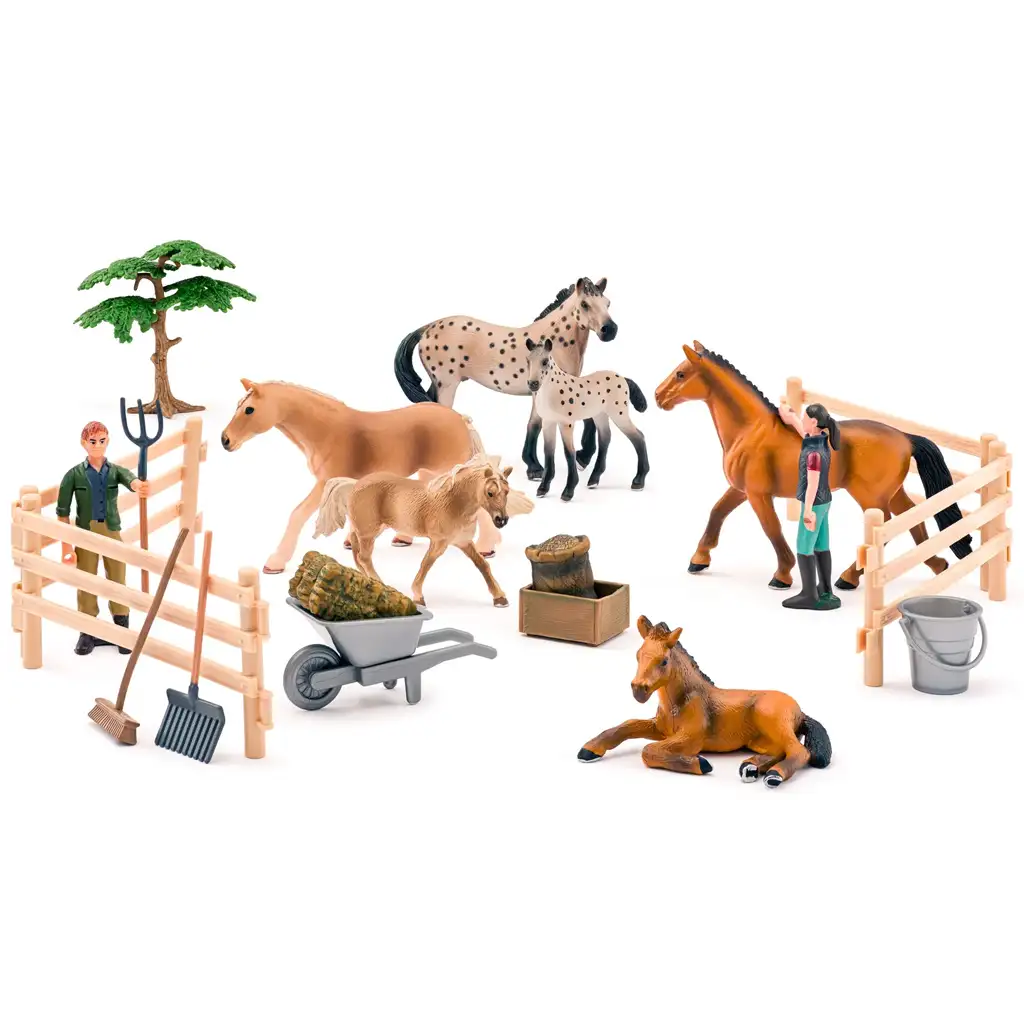 Faunica: 25бр. комплект за игра с коне - Woodyland изображение 2
