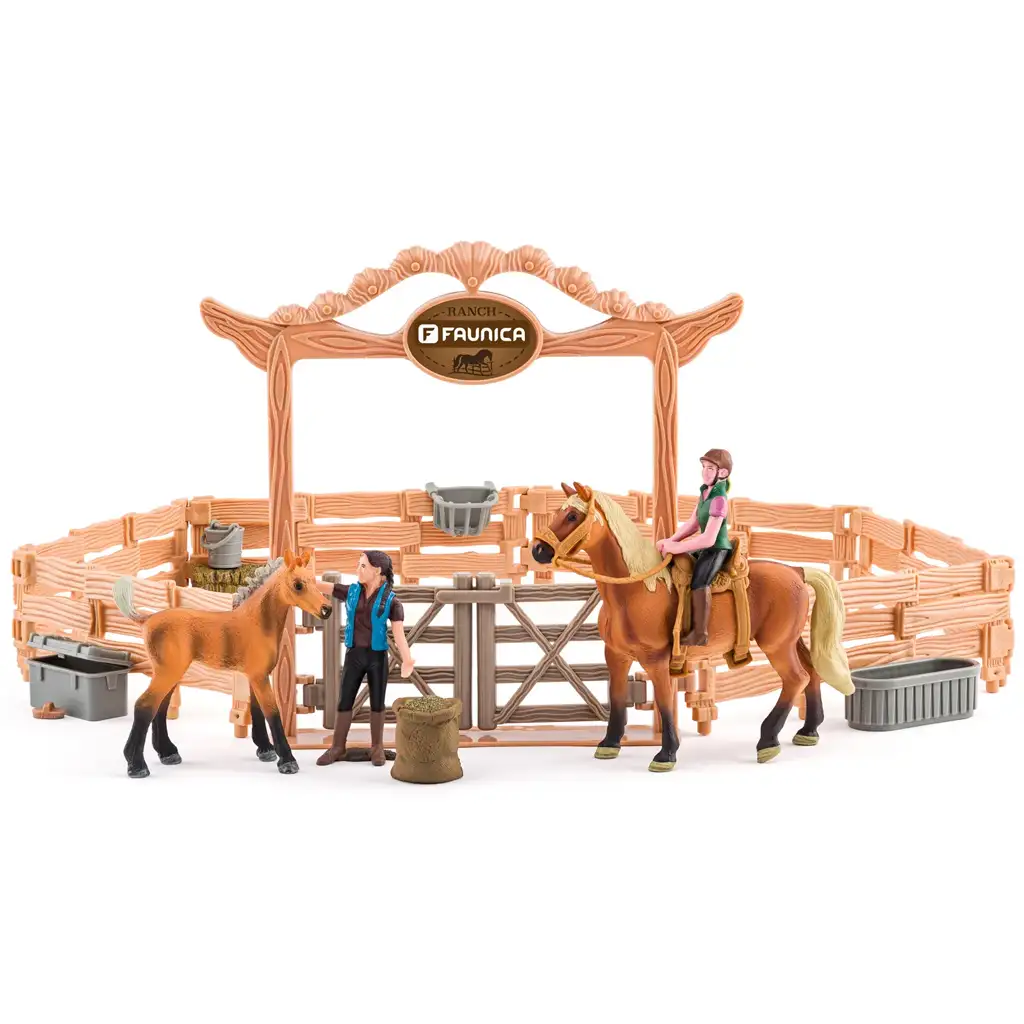 Faunica: Конна база с коне и ездачи 23 части - Woodyland изображение 2