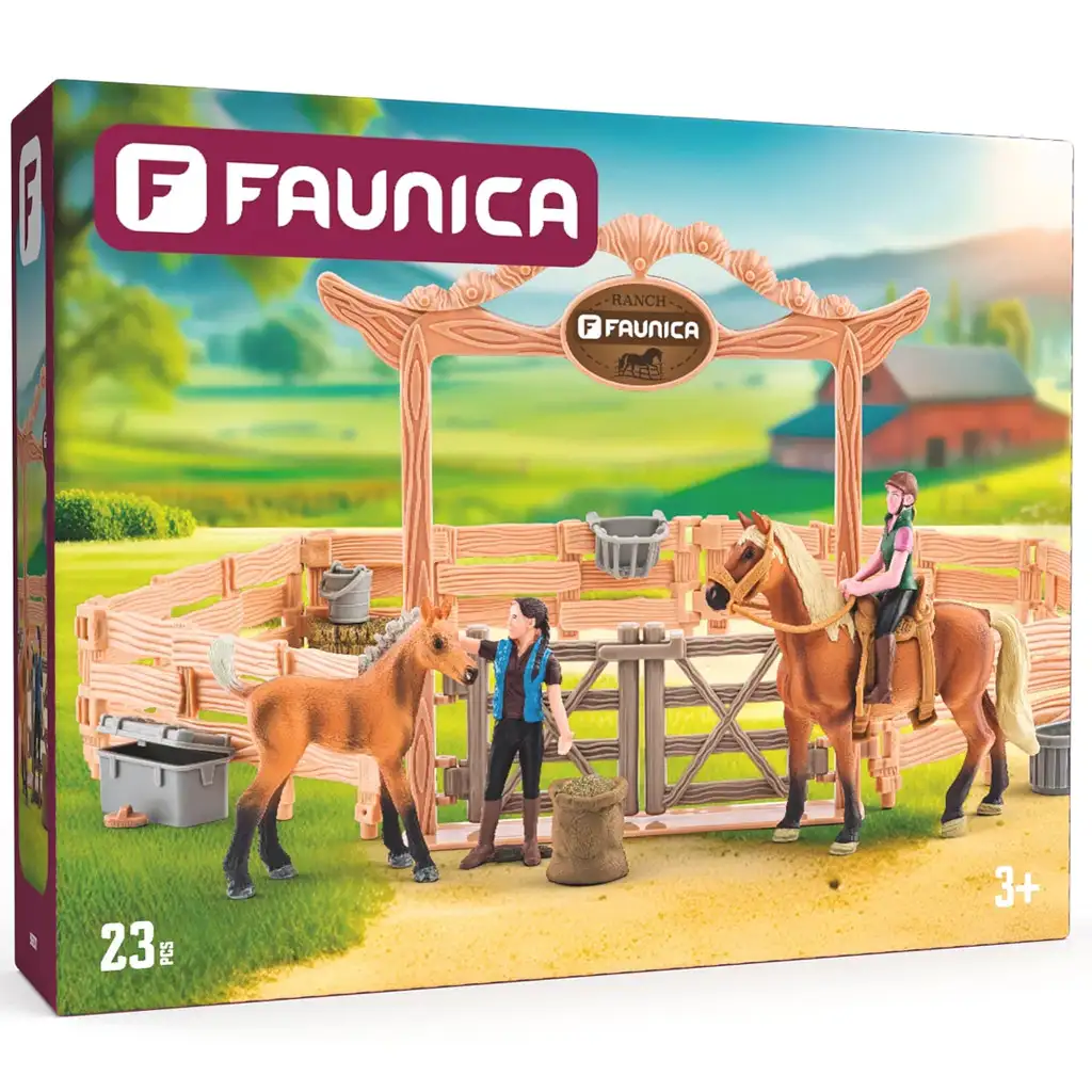 Faunica: Конна база с коне и ездачи 23 части - Woodyland изображение 1