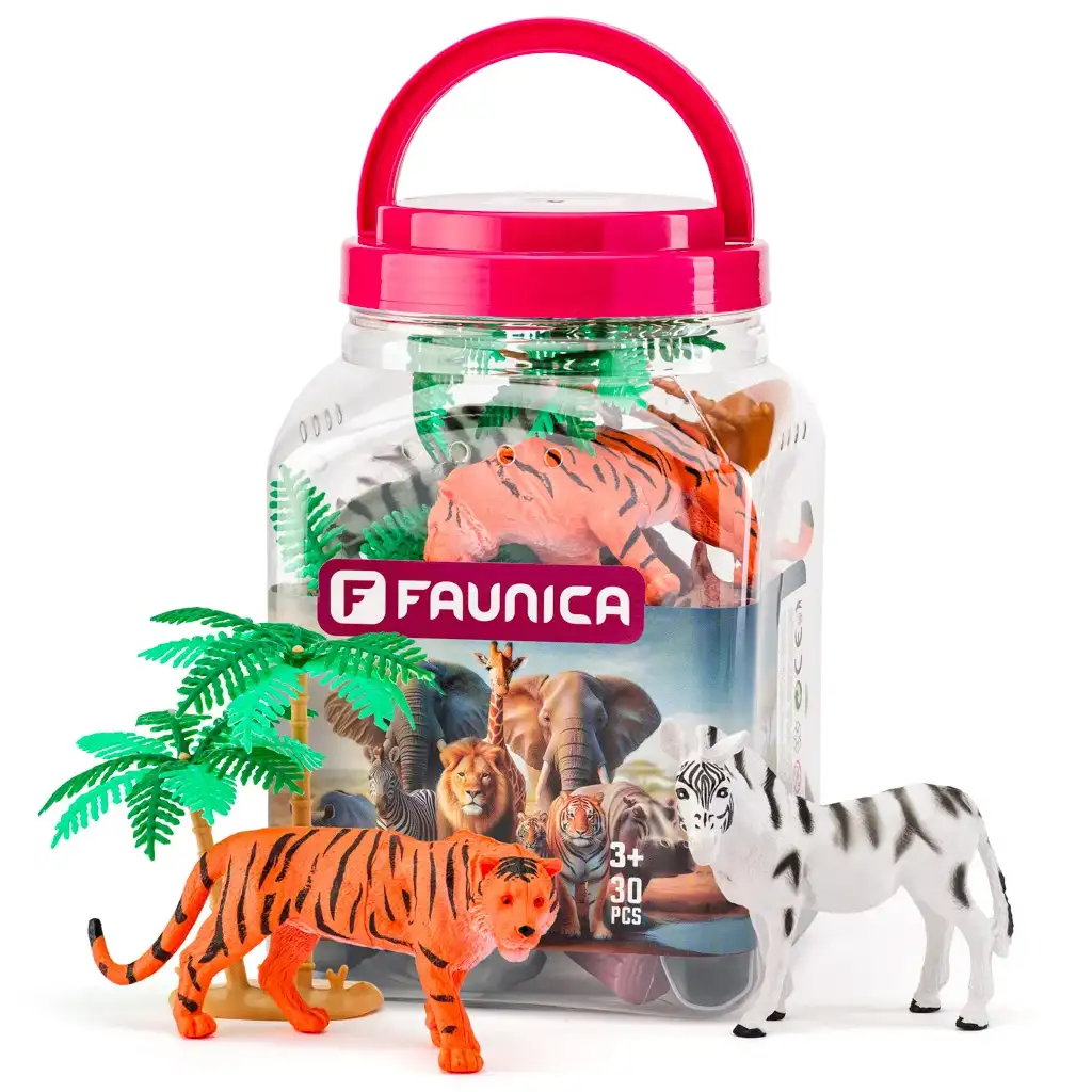 Faunica: Животни от дивата природа комплект играчки в кофа - Woodyland изображение 1