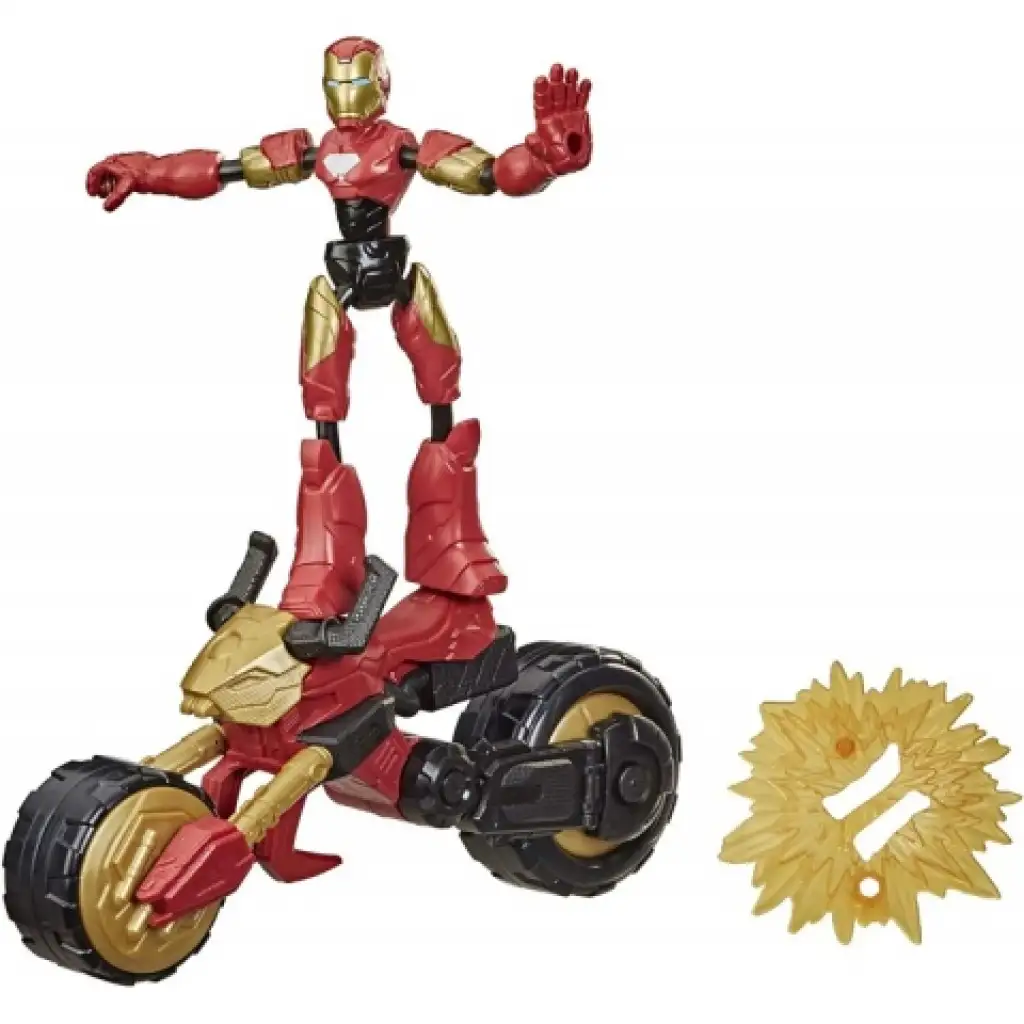 Фигура на Железния човек с мотор Bend and Flex Rider от Отмъстителите - Hasbro изображение 2