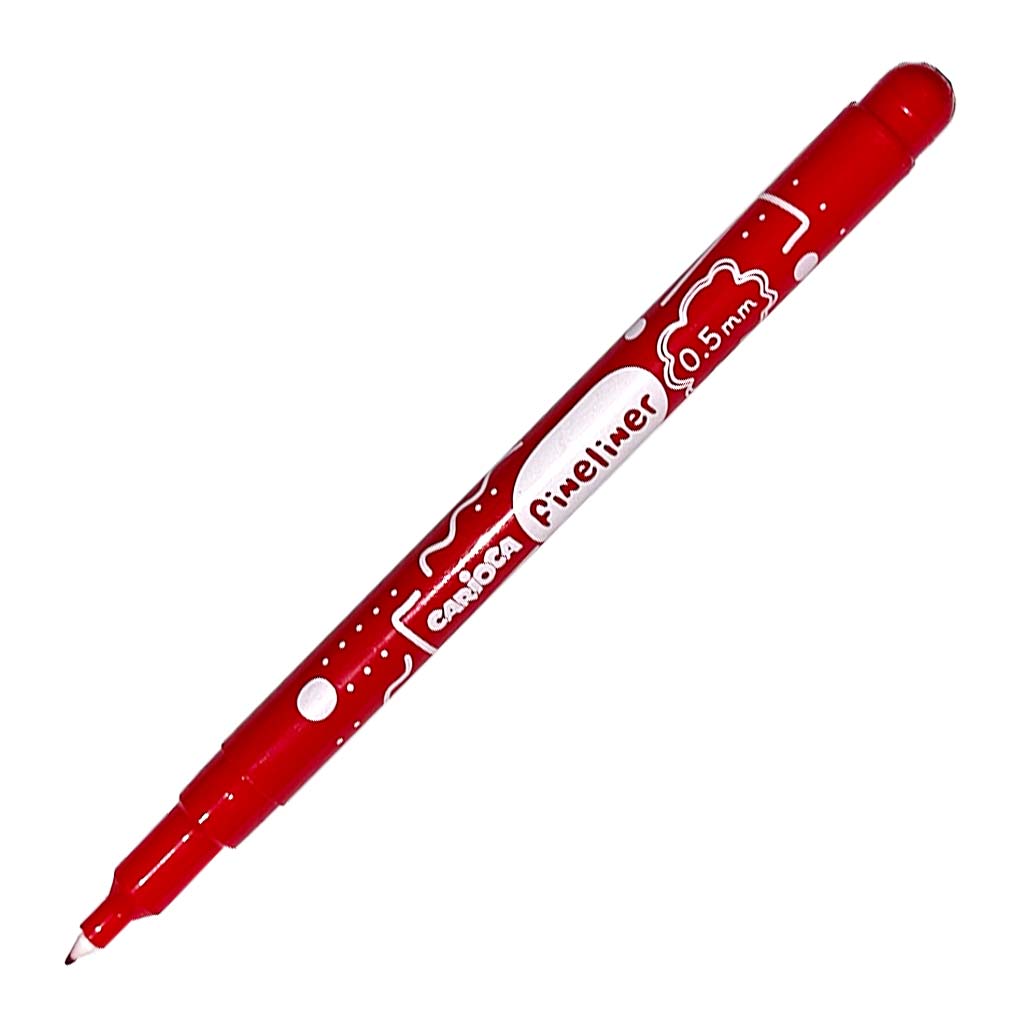 Финелайнер тънкописец маркер червен цвят 0.5mm - Carioca изображение 2