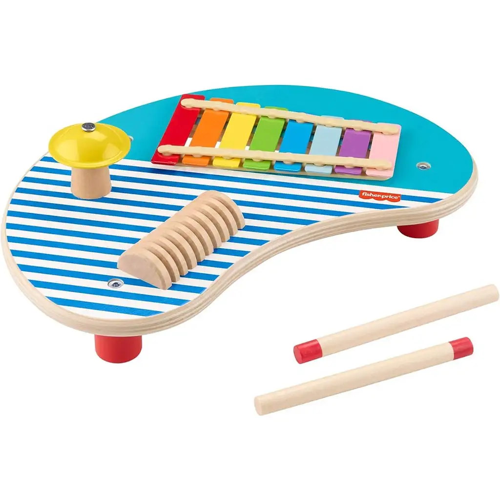 Fisher-Price: Дървен Фа ксилофон музикална маса - Mattel изображение 2