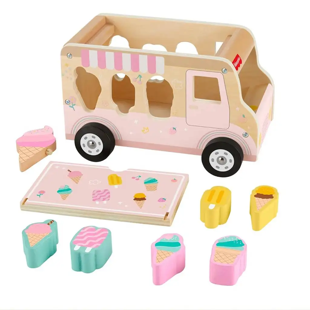 Fisher-Price: Дървен фургон за сладолед с форми - Mattel изображение 2