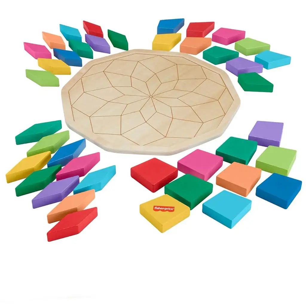 Fisher-Price: Дървена мандала цветен пъзел - Mattel изображение 2