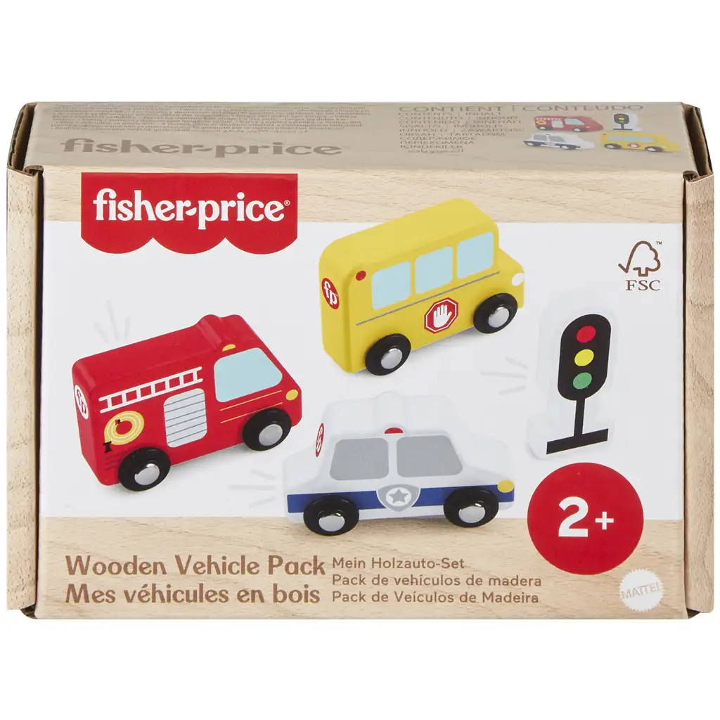 Fisher-Price: Дървено малко автомобилче комплект - Mattel изображение 1